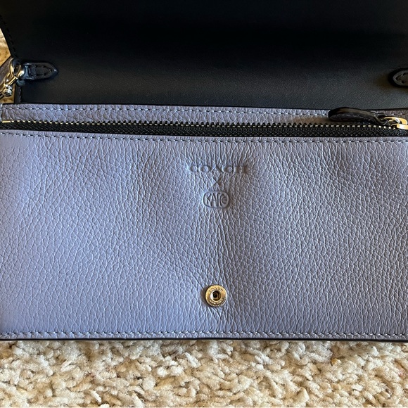 Anna Fold Over Crossbody Clutch Wallet in Signature Canvas/Kaffe Fassett Print - Picture 4 of 4